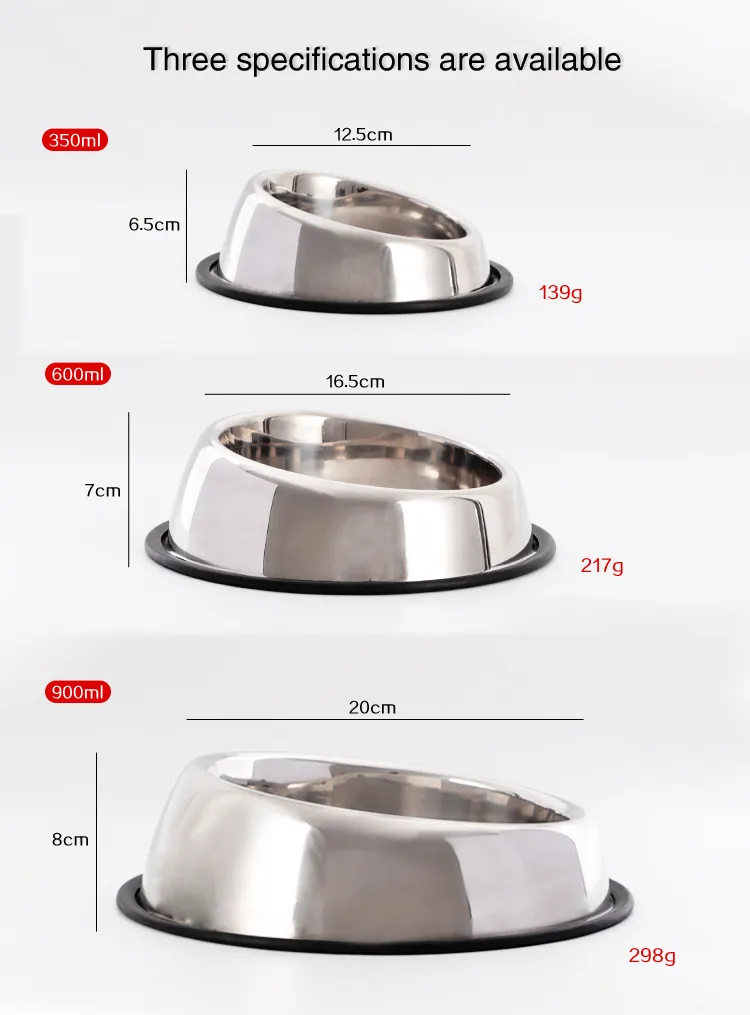 Wholesale Ergonomic Slanted Design Stainless Steel Pet Dog Bowl Food Grade Tilted Pet Feeding Bowls for Bulk Supply