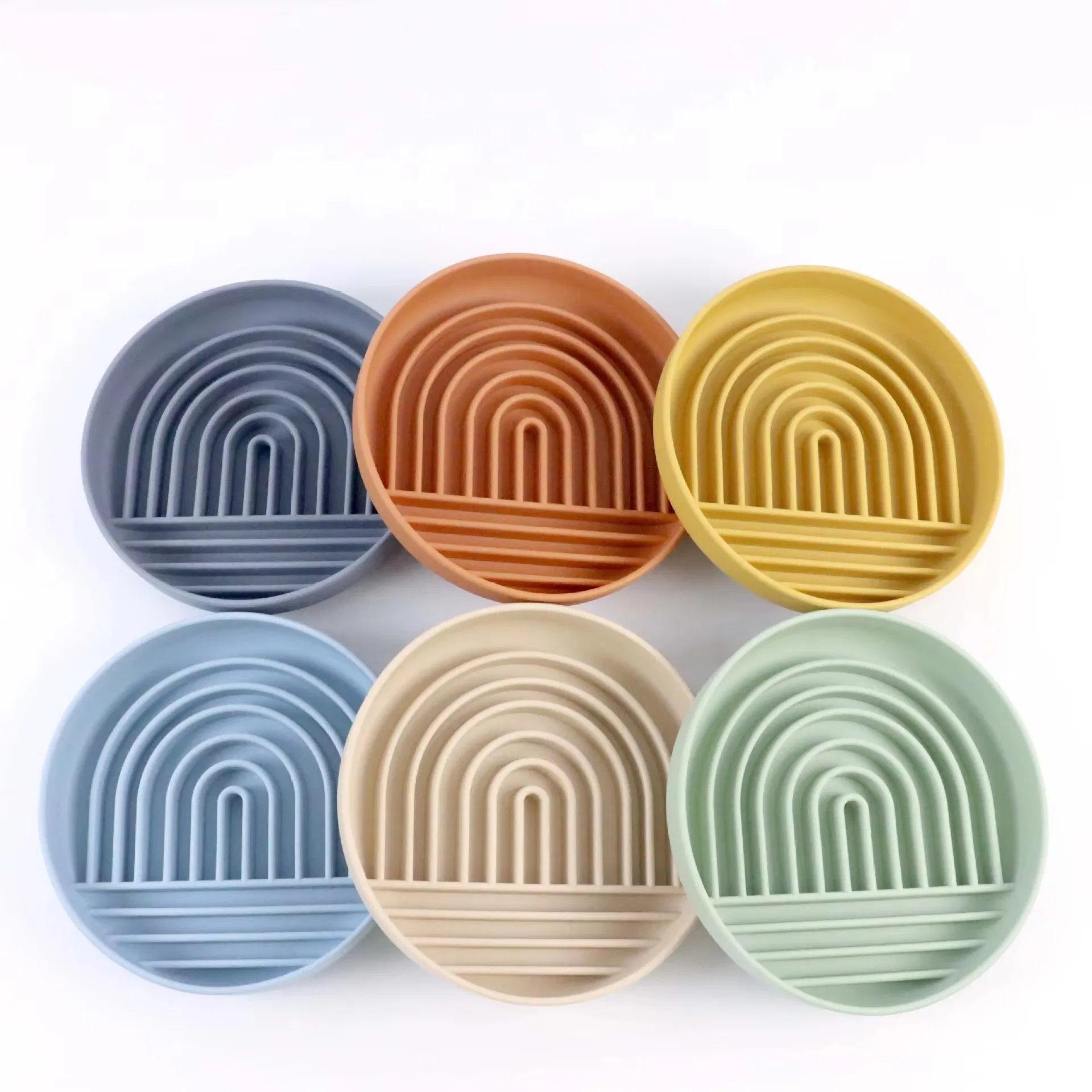 Silicone Pet Feeding Bowl with Licking Tray for Dogs' Slow Eating