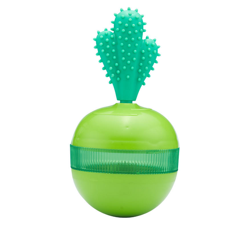 Luxury Interactive Pet Toy Adjustable Slow Feeder Dog Puzzle Ball Cat Treat Dispensing Cactus Tumbler Leak-proof Food Plastic