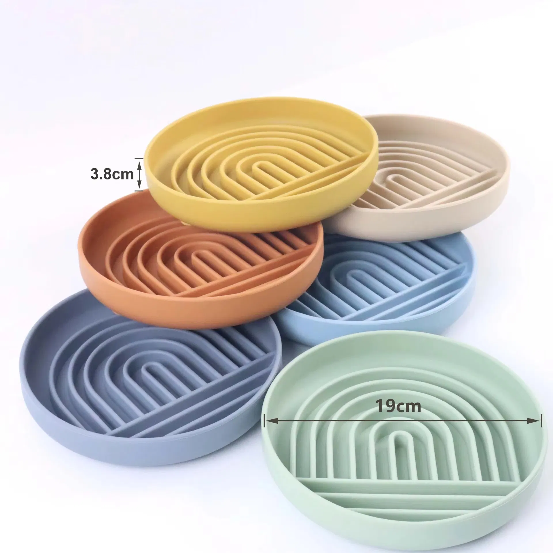 Silicone Pet Feeding Bowl with Licking Tray for Dogs' Slow Eating