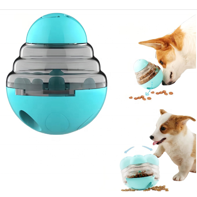 Hot SaleBall Food Tumbler Dispenser Adjustable Slow Feeder Can Interactive Entertainment Dog Puzzle Durable Food Dog Toys
