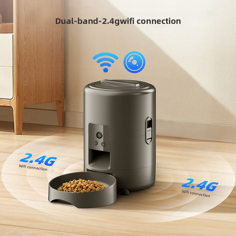 2L Smart Automatic Pet Feeder, WiFi APP Control, Timed Portion Feeding, Video Monitoring, ABS Cat Dog Food Dispenser