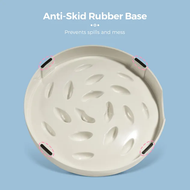 Anti-Choking Ceramic Slow Eating Pet Bowl with Cute Whale Design