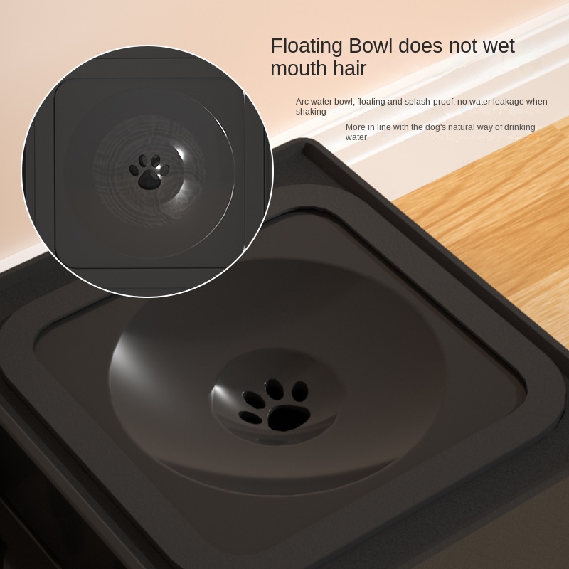 Hot Sale 2-In-1 Elevated Slow Feeder Dog Bowl Stainless Steel No Spill 4 Height Adjustable Stand For Small Medium Large Dogs