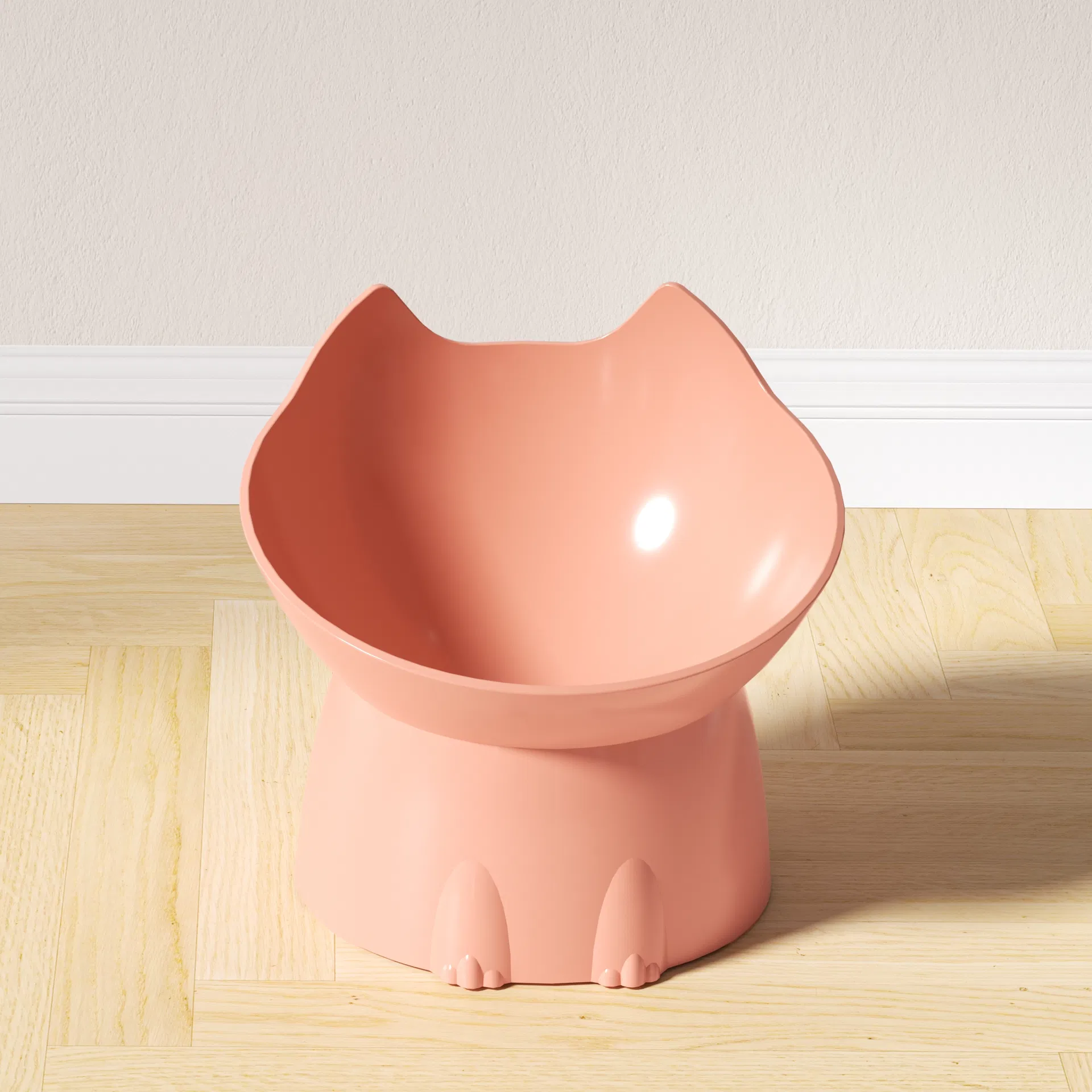 Whisker Cat Feeder Bowl Elevated Pet Feeding Dish Tilted Edge Cat Feeder Pet Neck Protection Pets Feeder Cat Bowl Pets Product Pet Goods Pet Ware Feeder Bowl