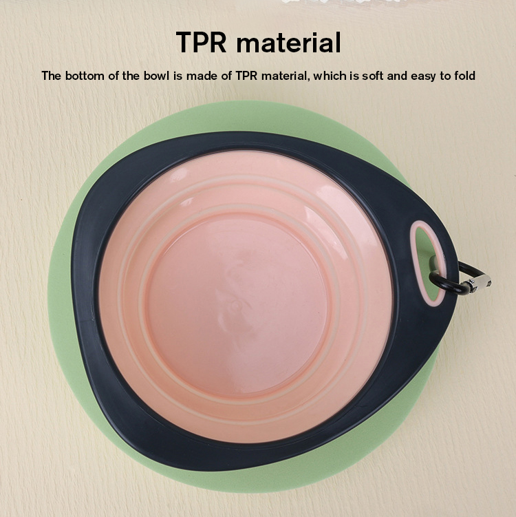 Collapsible Pet TPR Dog Food Water Bowl Outdoor Camping Travel Portable Folding Pet Bowl Dishes With Carabiner Pet Products