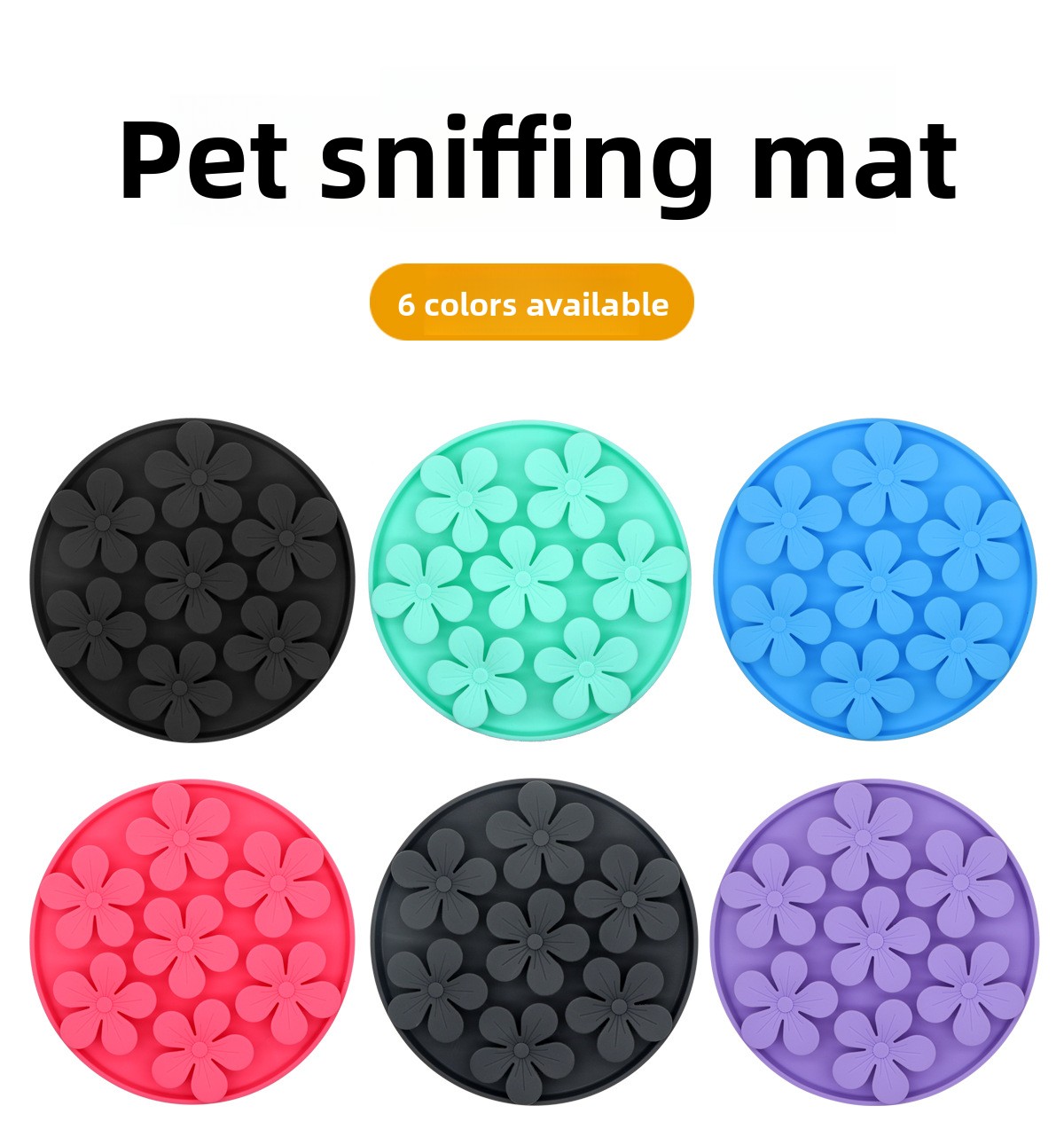 Custom Silicone Flower Shape Pet Feeding Mat Dishwasher Safe Pet Bowls &amp; Feeders Slow Feeder Dog Bowl with Suction