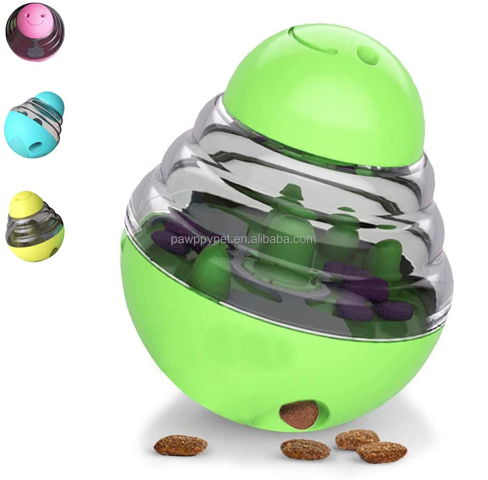 Dog Tumbler Treat Ball Pet Slow Feeder Treat Ball Small Interactive Food Dispenser Adjustable Treats Eat Canister Funny Maze Gym