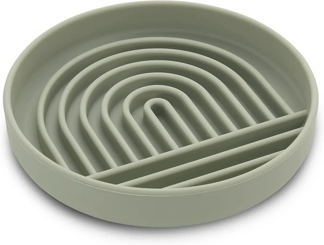 Silicone Pet Feeding Bowl with Licking Tray for Dogs Slow Eating