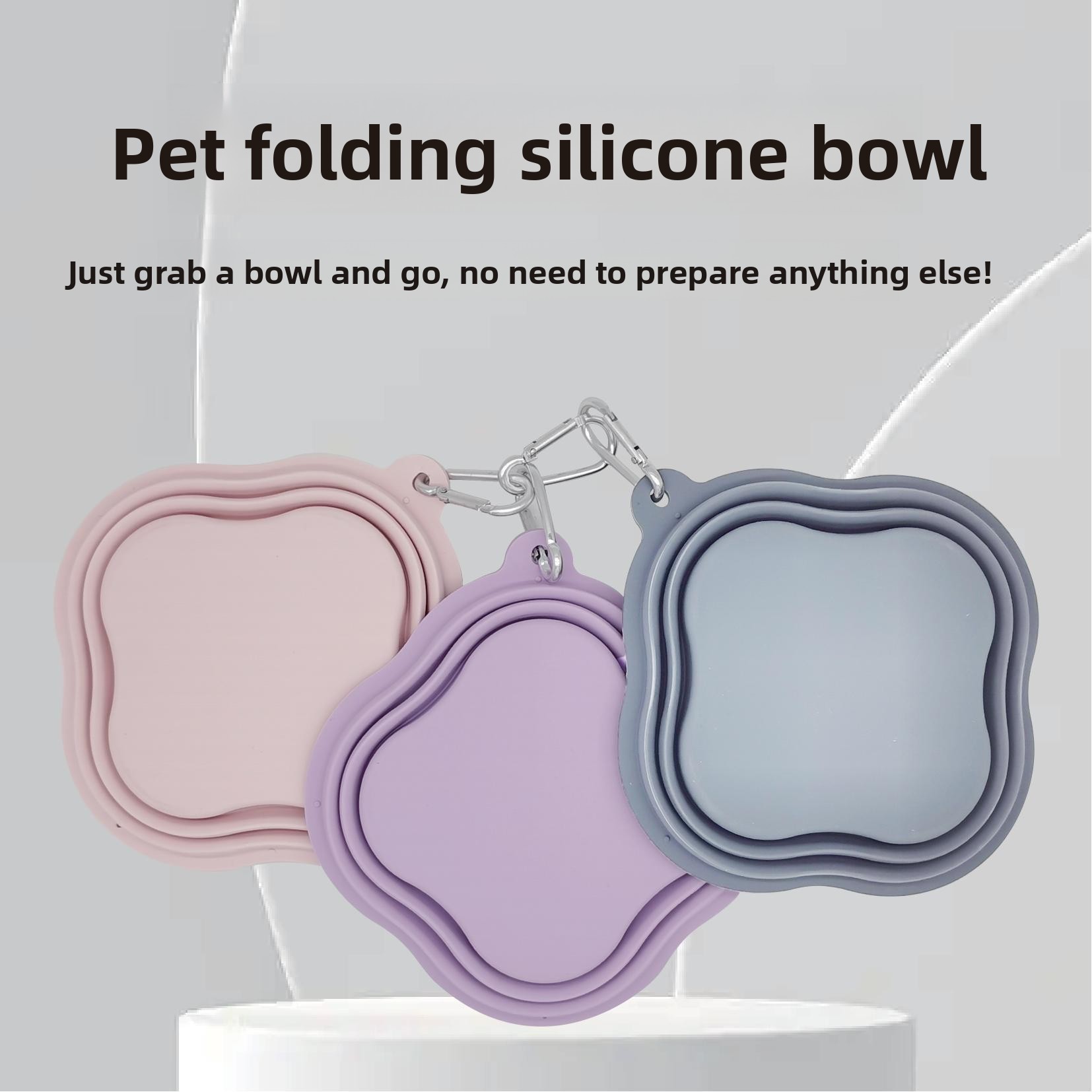 Collapsible Silicone Pet Bowl Portable Foldable Dog Cat Feeding Water Bowl For Outdoor Travel Lightweight Leakproof Pet Bowl