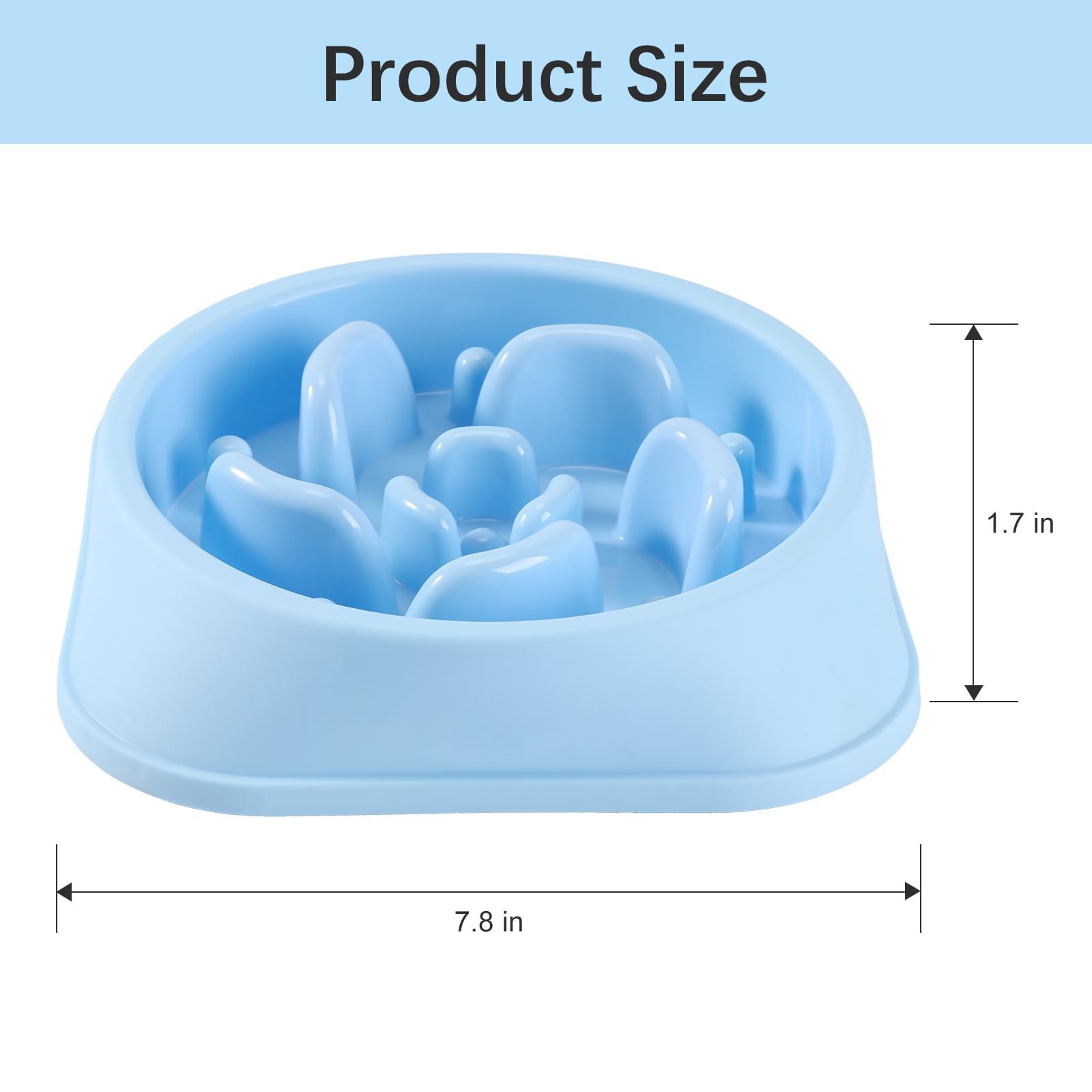 Automatic 2 in 1 PP Slow Feeder Bowls Anti-choking Anti-vomiting with Anti-Slip Base for Dogs and Cats