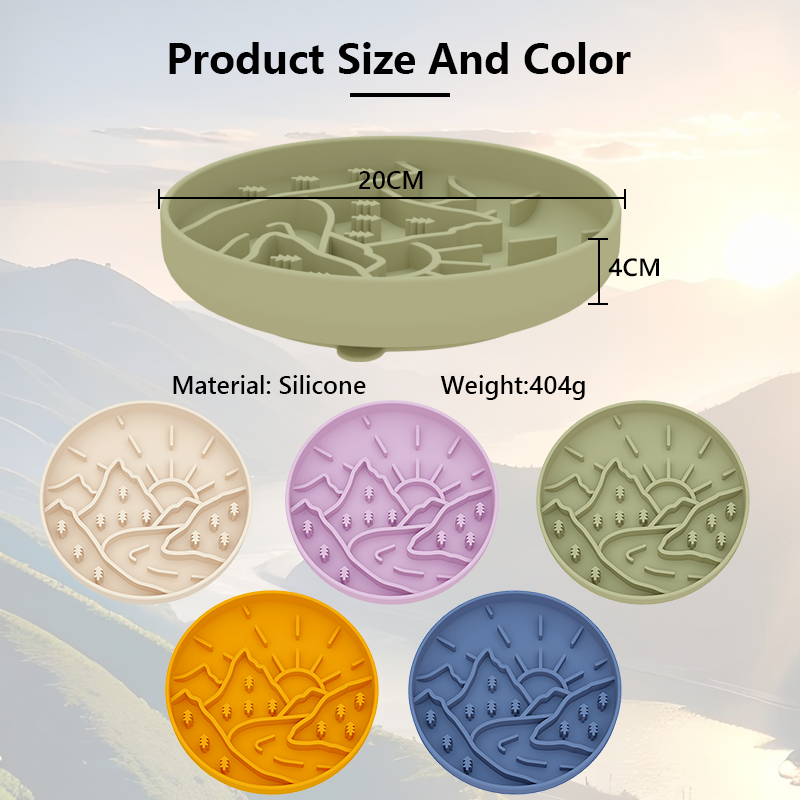 Silicone Dog Lick Mat Slow Feeder Bowl Pet Cat Anti Slip Food Grade Feeding Bowl Eco Friendly Pet Products Pet Bowls &amp; Feeders