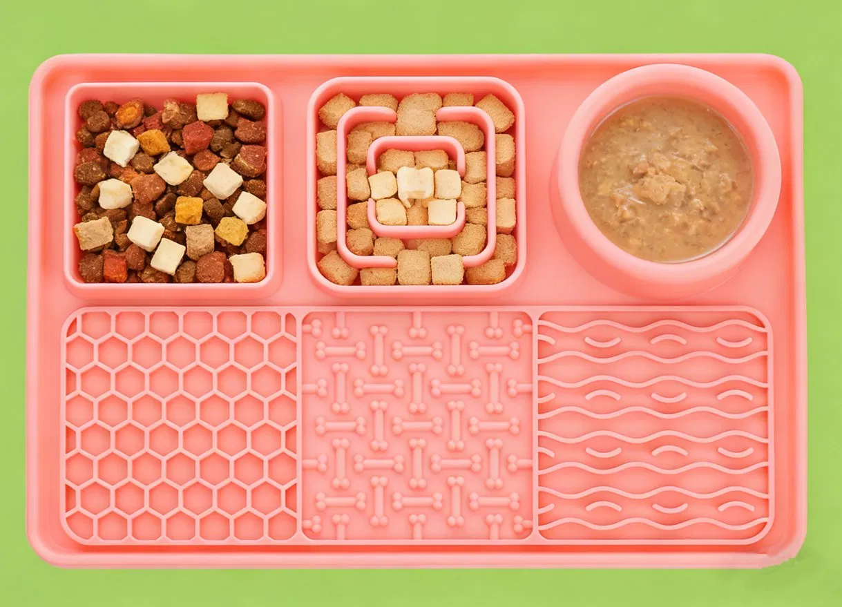 Anti-Slip Silicone Dog Slow Feeder Bowl for Healthy Eating