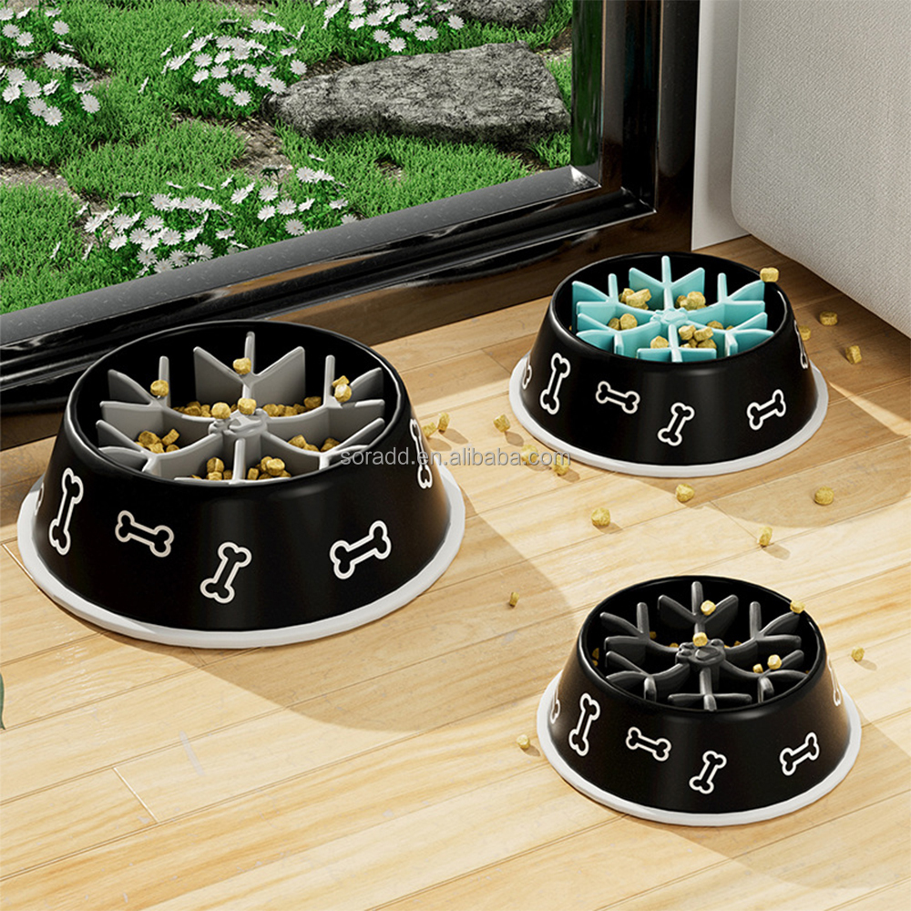 Anti-Slip Slow Down Eating Soft Silicone Anti-Choking Puzzle Maze Mat Slow Feeder Dog Bowls Insert Dog Silicone Mat