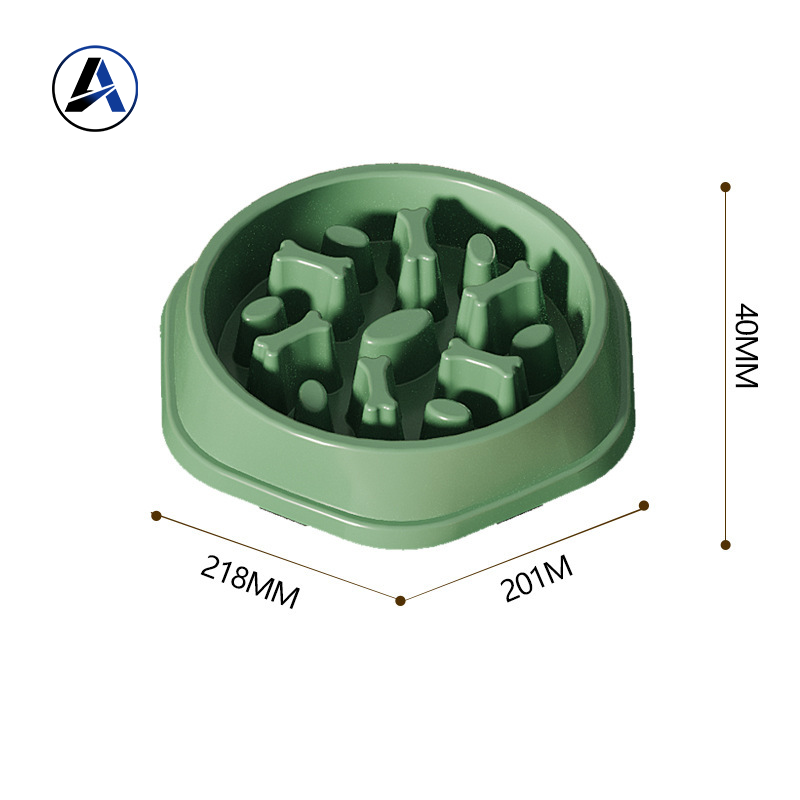 Bone Type Dog Slow Food Bowl Licking Bowl Anti-tip Anti-slip Anti-choking 2 in 1 Pet cat Feeder Bowl