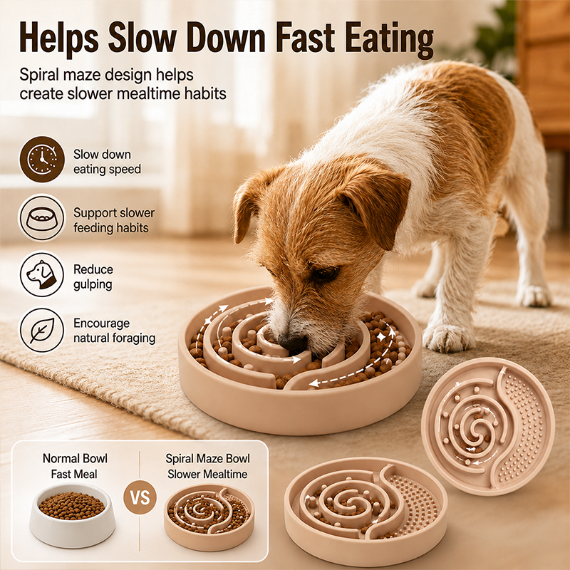 Silicone Slow Feeder Dog Bowl With Lick Mat 2-in-1 Pet Enrichment Bowl For Wet Dry Food Custom Logo Pet Supplies Wholesale