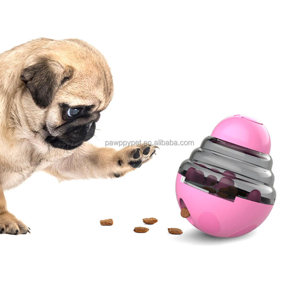 Dog Tumbler Treat Ball Pet Slow Feeder Treat Ball Small Interactive Food Dispenser Adjustable Treats Eat Canister Funny Maze Gym