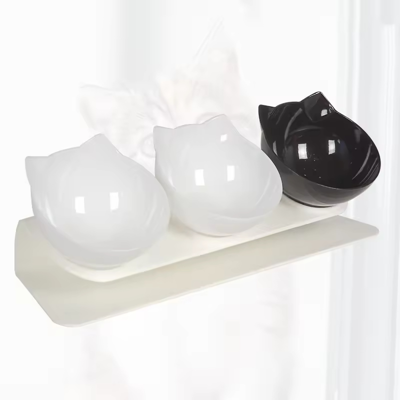 Factory Direct Elevated ABS Pet Feeding Bowl 15 Degree Tilted Raised