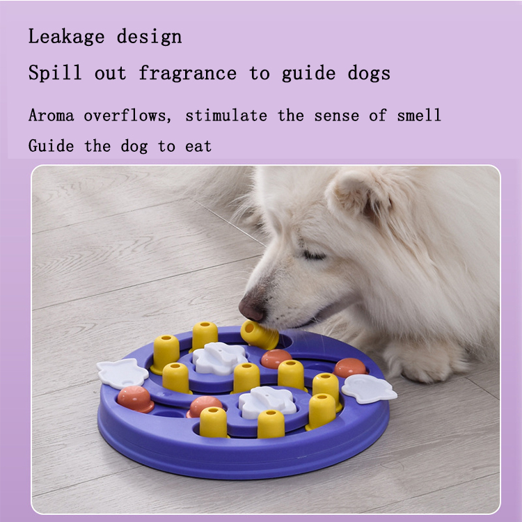 Dog Puzzle Toys Increase IQ Interactive Slow Dispensing Feeding Eating Maze Bowl Pet Training Games Feeder