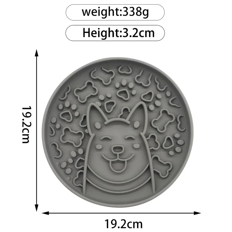 Silicone Slow Feeder Bowl for Dogs and Cats Non Slip Puzzle Feeder