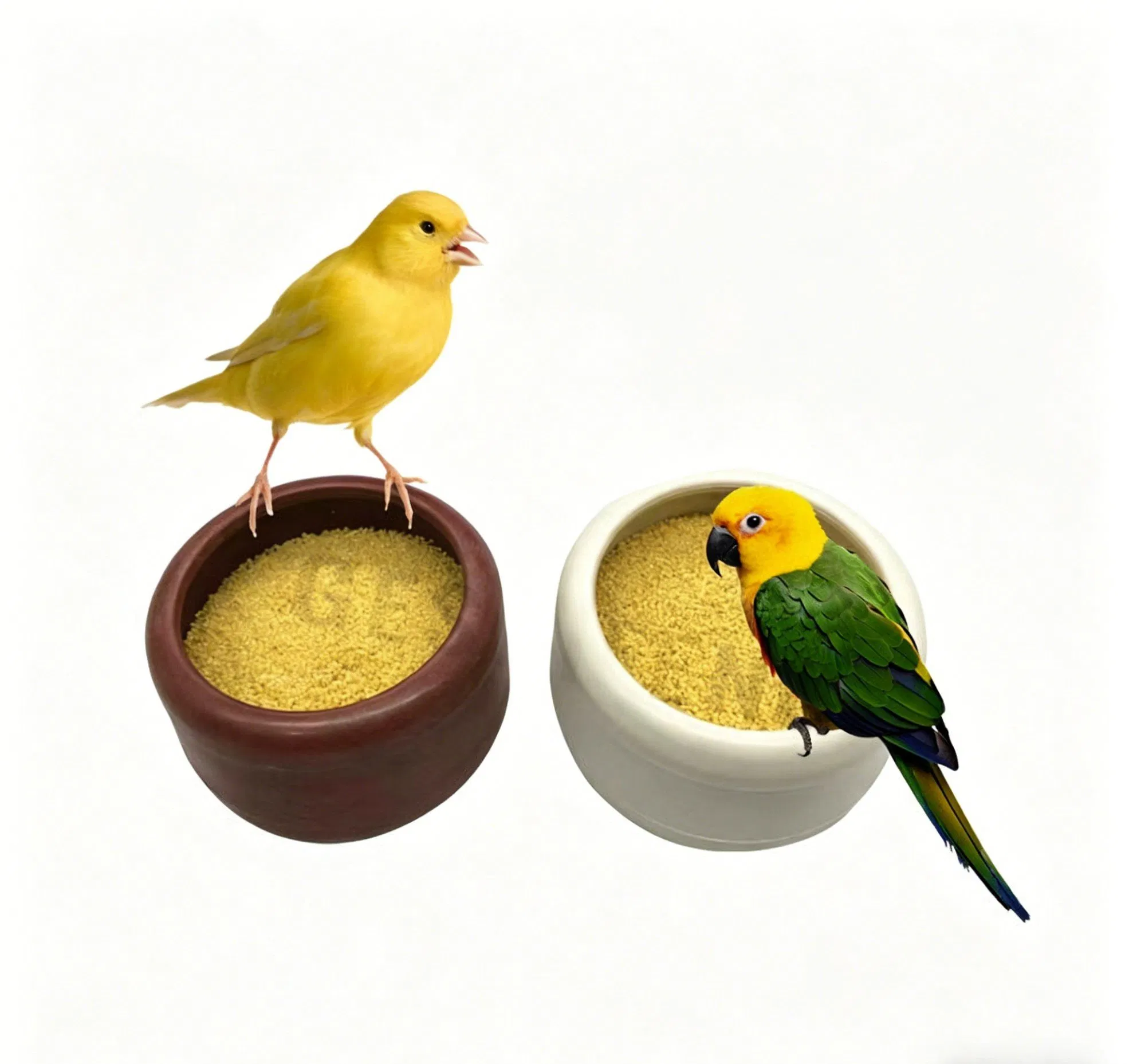 Heavy Duty Non-Tip Plastic Bird Feeding Dish for Canaries and Birds