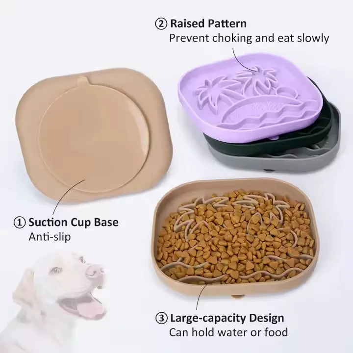 Silicone Slow Feeder for Pet 100% Food Grade BPA Free Coconut Tree Style Details