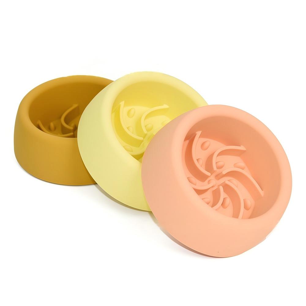 Wholesale Silicone Slow Feeder Dog Bowl 3 Sizes (Small/Medium/Large) Non-Slip Anti-Choke Love Solid Waterproof Support Custom