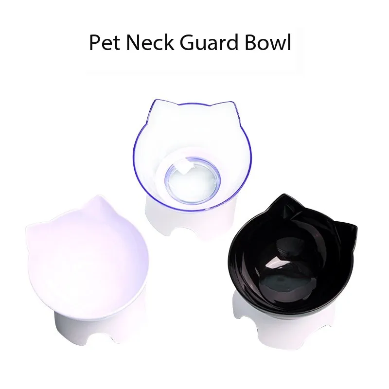Cat Bowl Cat Food Bowls for Indoor Cats Elevated Cat Bowls 15° Tilted Protect Spine
