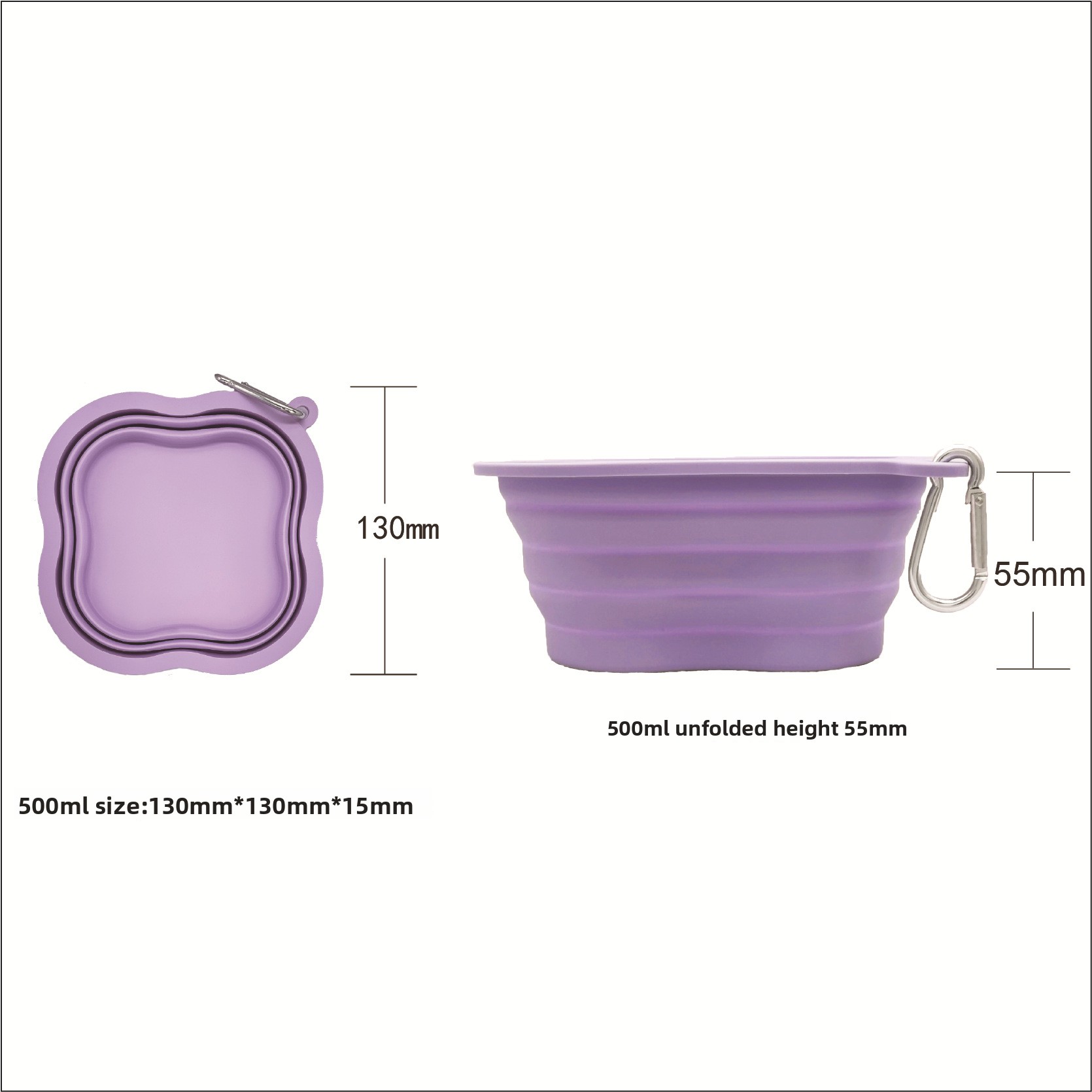 Collapsible Silicone Pet Bowl Portable Foldable Dog Cat Feeding Water Bowl For Outdoor Travel Lightweight Leakproof Pet Bowl