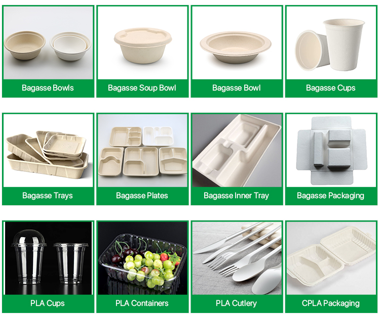 Recommended Bagasse Bowl, Cup, and PLA Products
