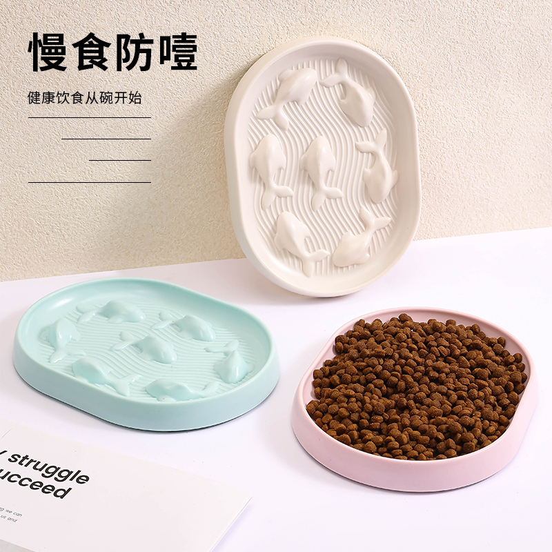 Automatic Slow Feeding Anti-Choking Dog &amp; Cat Food Bowl with ABS Material Box Design for Pets