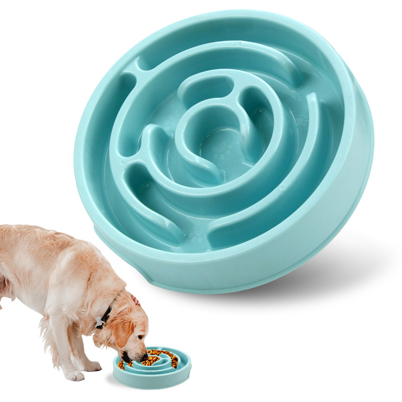 Pet Slow Feed Bowl Round Shape BPA Free Silicone Easy Clean Design Mental Stimulation for Dogs Cats Puzzle Feeder Bowl