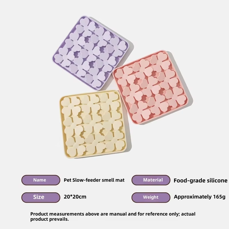 New Silicone Dog Slow Feeder Bowl Pet Cat Feeding Bowl Anti Slip Food Grade Dog Lick Mat Eco Friendly Pet Supplies