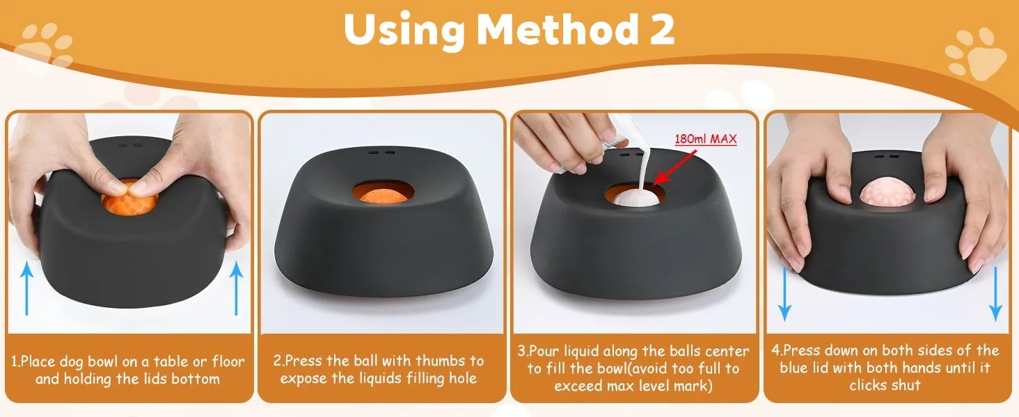 Anti-Choking Slow Feeder Dog Bowl Non-Slip 34 Cup - Lick Toy for Liquid Treats Bone Broth Yogurt