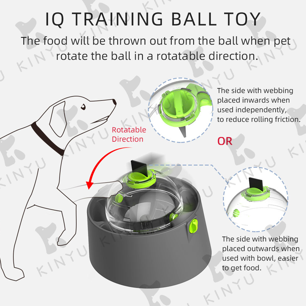KINYU 2022 Eco-Friendly Plastic Multifunction Slow Feeding Dog Cage Lick Mat Crate Training Pad Dispenser Ball Portable Solid