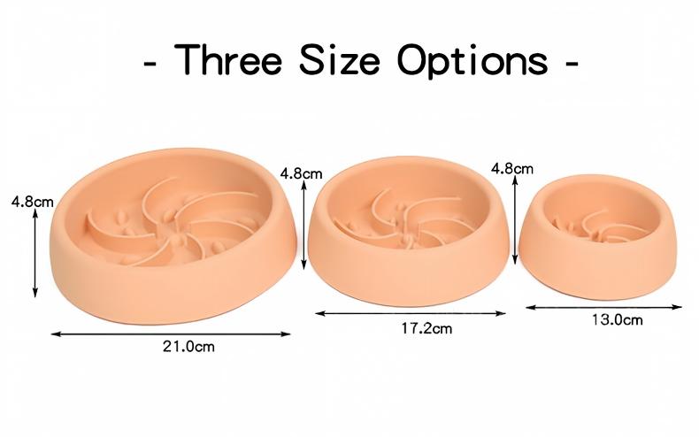 Wholesale Silicone Slow Feeder Dog Bowl 3 Sizes (Small/Medium/Large) Non-Slip Anti-Choke Love Solid Waterproof Support Custom