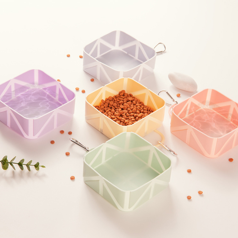 Silicone Pet Collapsible Bowl, Portable And Hangable, Travel-friendly, Universal Feeding And Water Bowl For Cats And Dogs