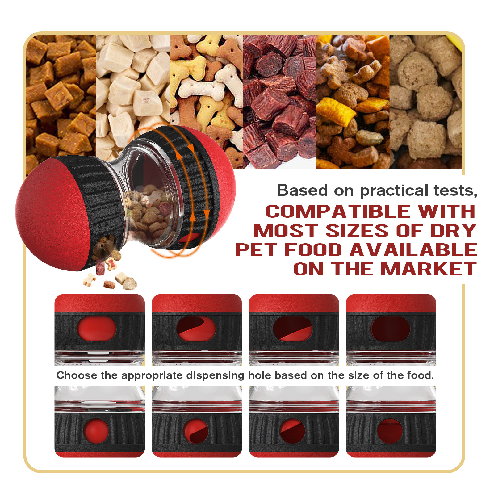 Dog Interactive Toys Indestructible Puppy Toy Adjustable Food Dispensing Treat Dispenser Dogs Puzzles Feeder Slow Feeding