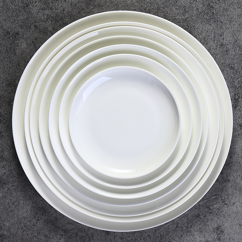 Sample Customization Wholesale Custom Logo Dinner Ware Pattern Fine Bone China Ceramic White Plate Dish