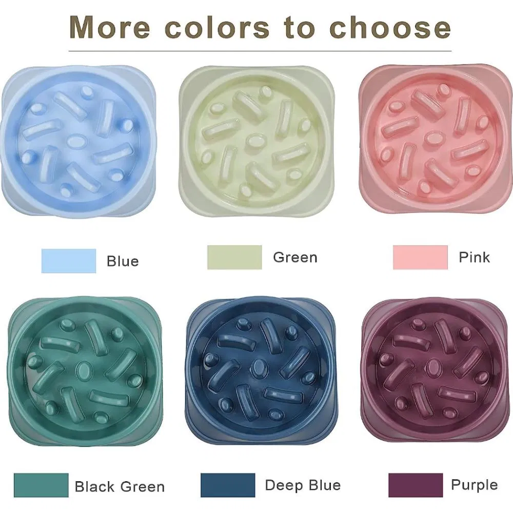 Various Color Anti-Slip Puzzle Interactive Slow Feeder for Small and Medium Dogs