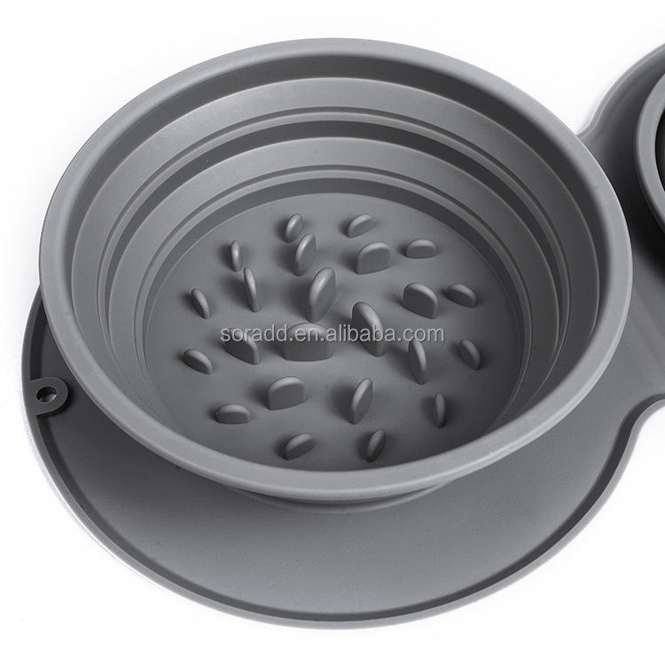Collapsible Pet Slow Feeder Bowl Detail 1
