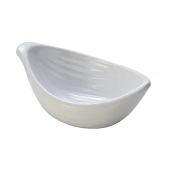 Leaf Pattern Boat Shape Sauce Dish Melamine Tableware
