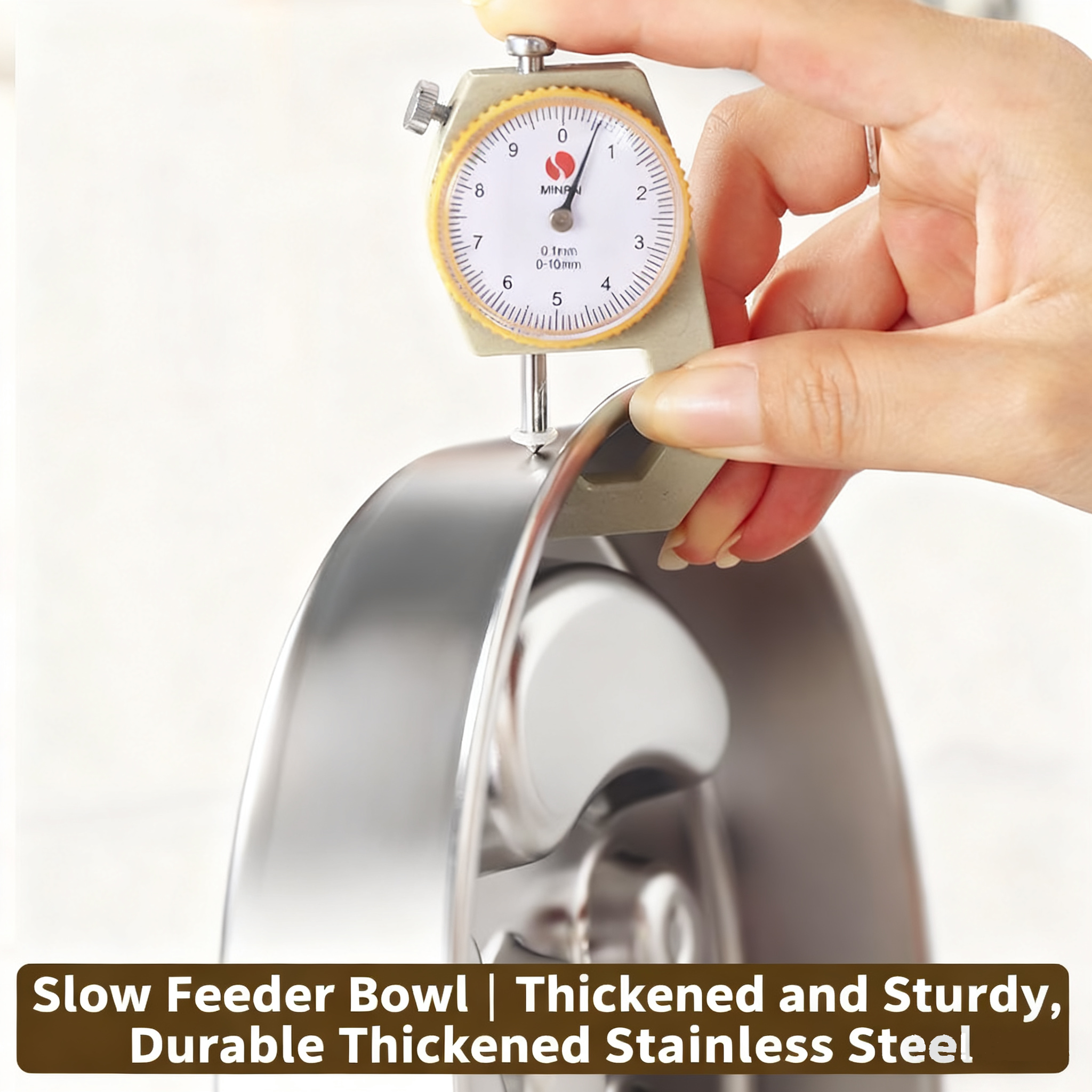 Eco-Friendly Stainless Steel Slow Feeder Dog Bowl-Anti-Choking Portable Pet Food Dispenser for Dogs and Cats