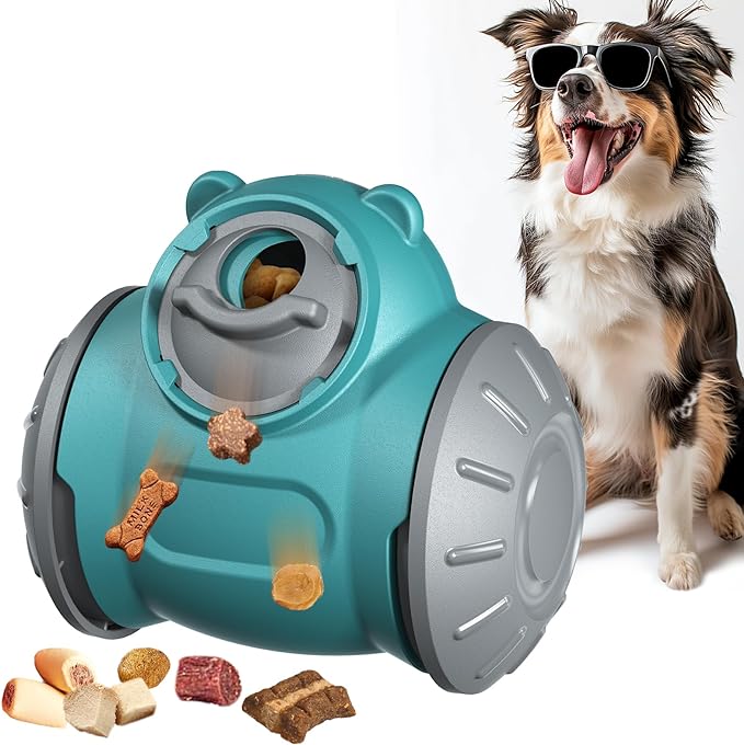 Puppy Toy Adjustable Food Dispensing Treat Dispenser Dogs Puzzle Feeder Slow Feeding for Aggressive Chewers Breed Pet Gift