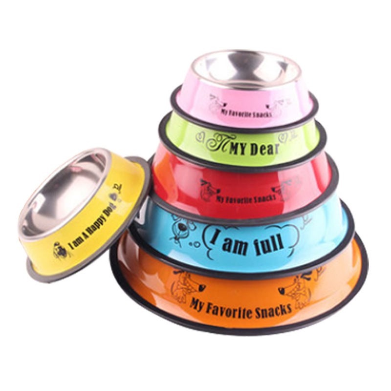 Dog Bowl Pet Food Utensil Stainless Steel Pet Double Bowl Water and Food Integrated Cat Anti Fall Slow Food