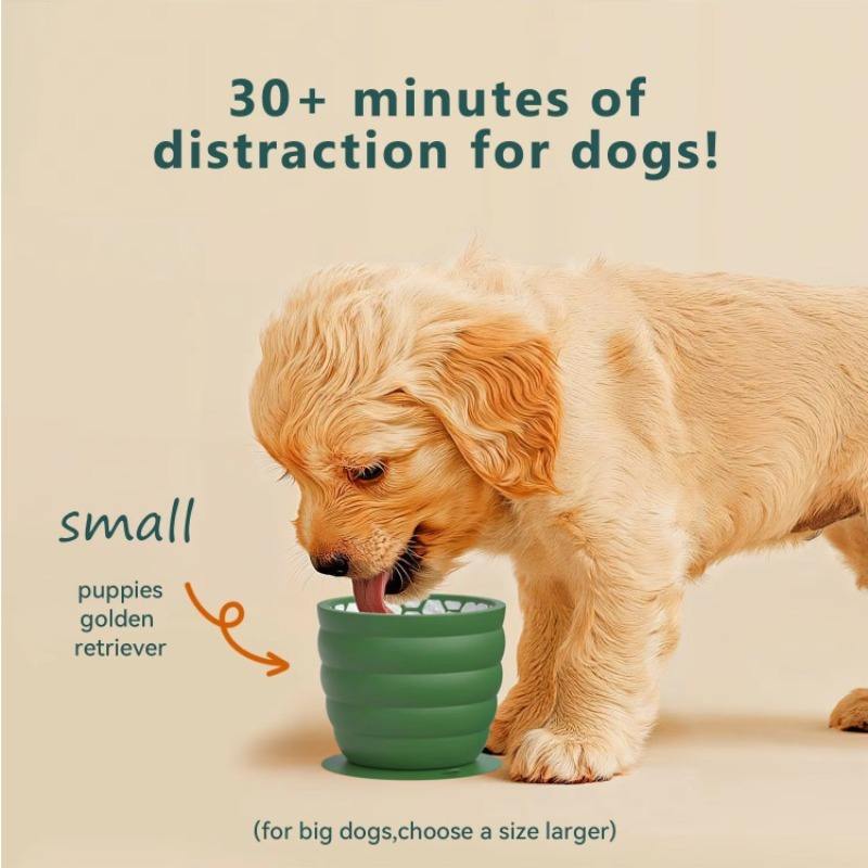 Dog Automatic Portable Slow Feeder Bowl Anti-Choking With Non-Slip Bottom To Prevent Spilling Silicone Material Waterproof