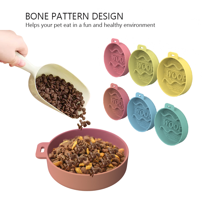 PAISEN Stylish Silicone Anti-Spill Food and Water Bowl for Cats and Dogs Pet Fun Slow Feeding Anti-Slip Lick Feeding
