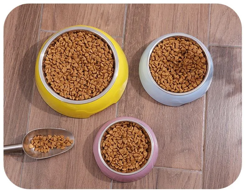 Wholesale Custom Stainless Steel Melamine Pet No Spill Dog Cat Food Bowl Slow Eating