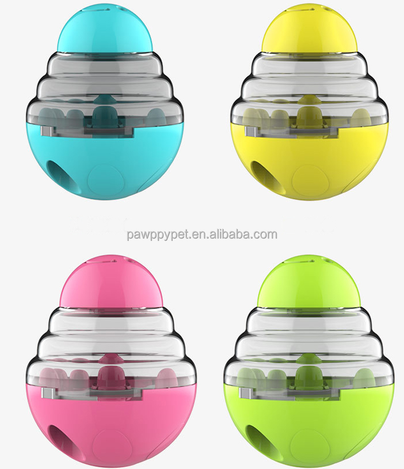Dog Tumbler Treat Ball Pet Slow Feeder Treat Ball Small Interactive Food Dispenser Adjustable Treats Eat Canister Funny Maze Gym