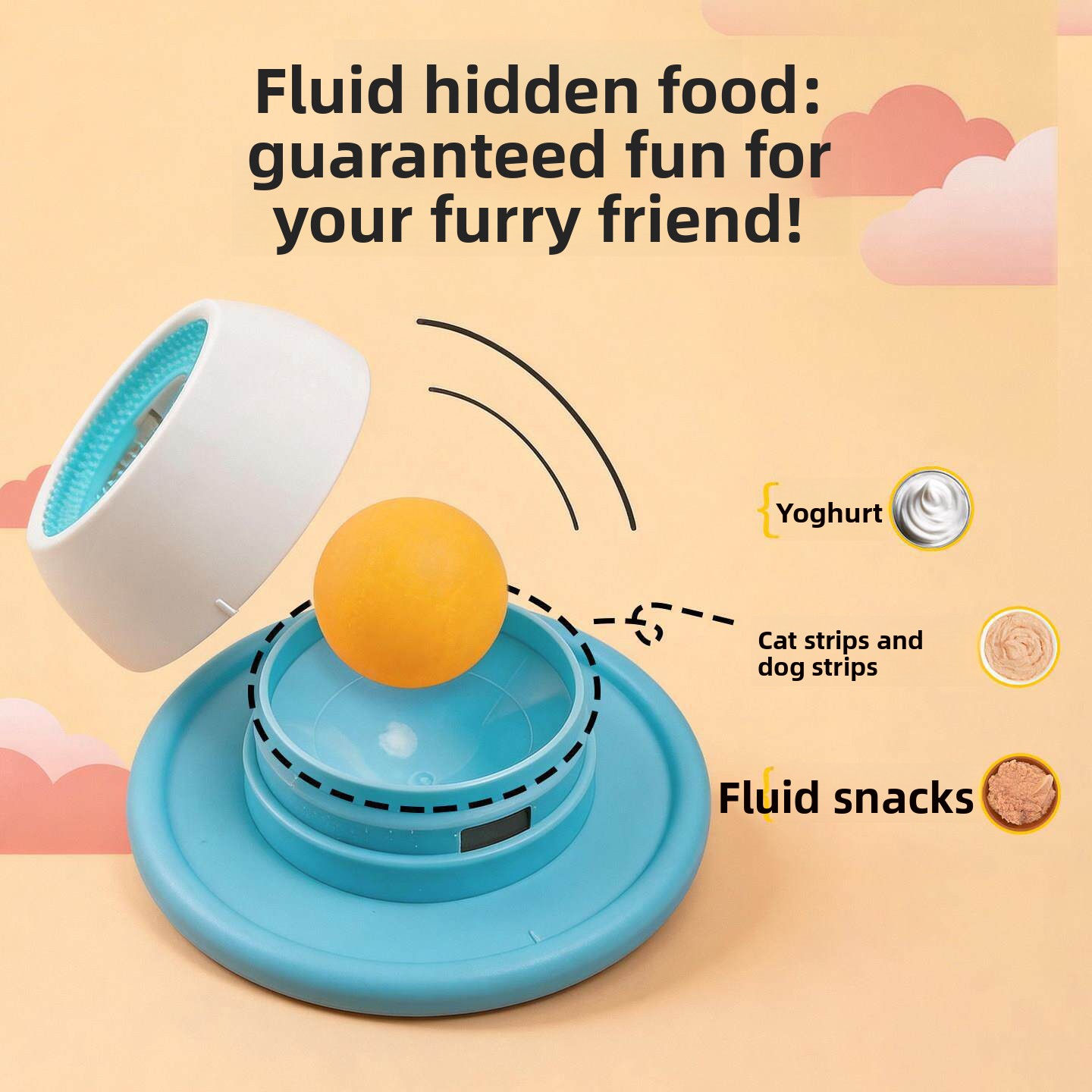 New ABS Material Slow Feeder Bowl Food-Dispensing Lickable Enrichment Toy For Dogs Cats Interactive Puzzle Keeps Cats